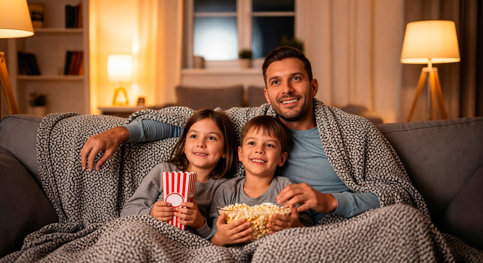 Family watching IPTV Extreme Pro on TV - Best IPTV Subscription UK